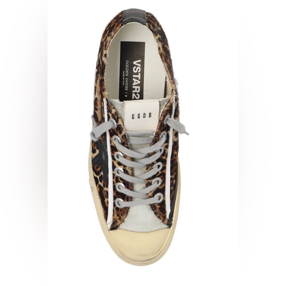 Golden Goose Women's V-STAR-2 Leopard Pony Hair 36 37 BNIB - Picture 5 of 15
